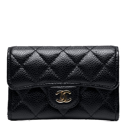 Chanel Caviar Quilted Flap Card Holder Black 1 of 5