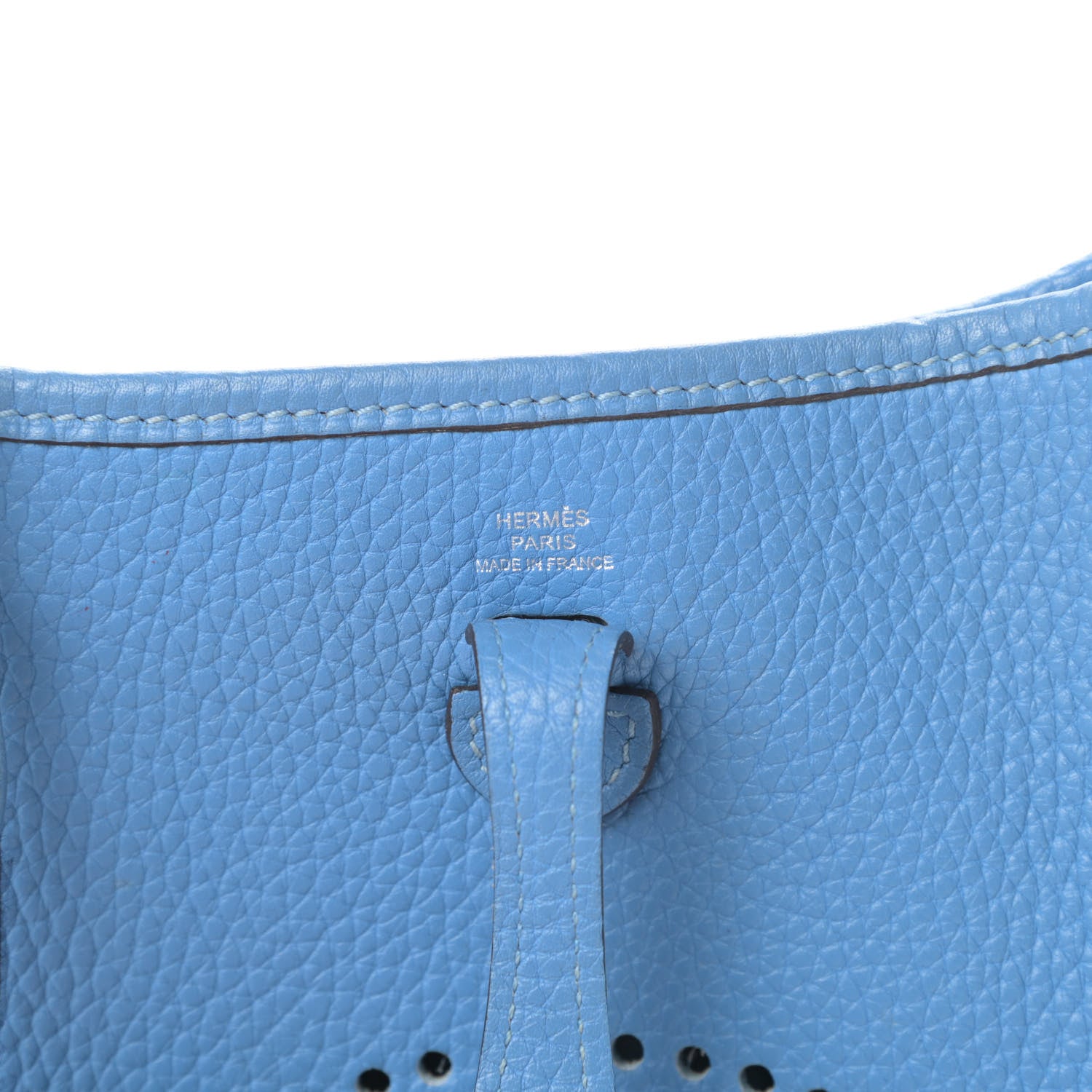 Hermes Taurillon Clemence Amazone Evelyne TPM Bleu Paradis Bleu Saphir 6 of 11
