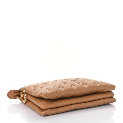 Louis Vuitton Lambskin Embossed Monogram Coussin PM Camel 4 of 9