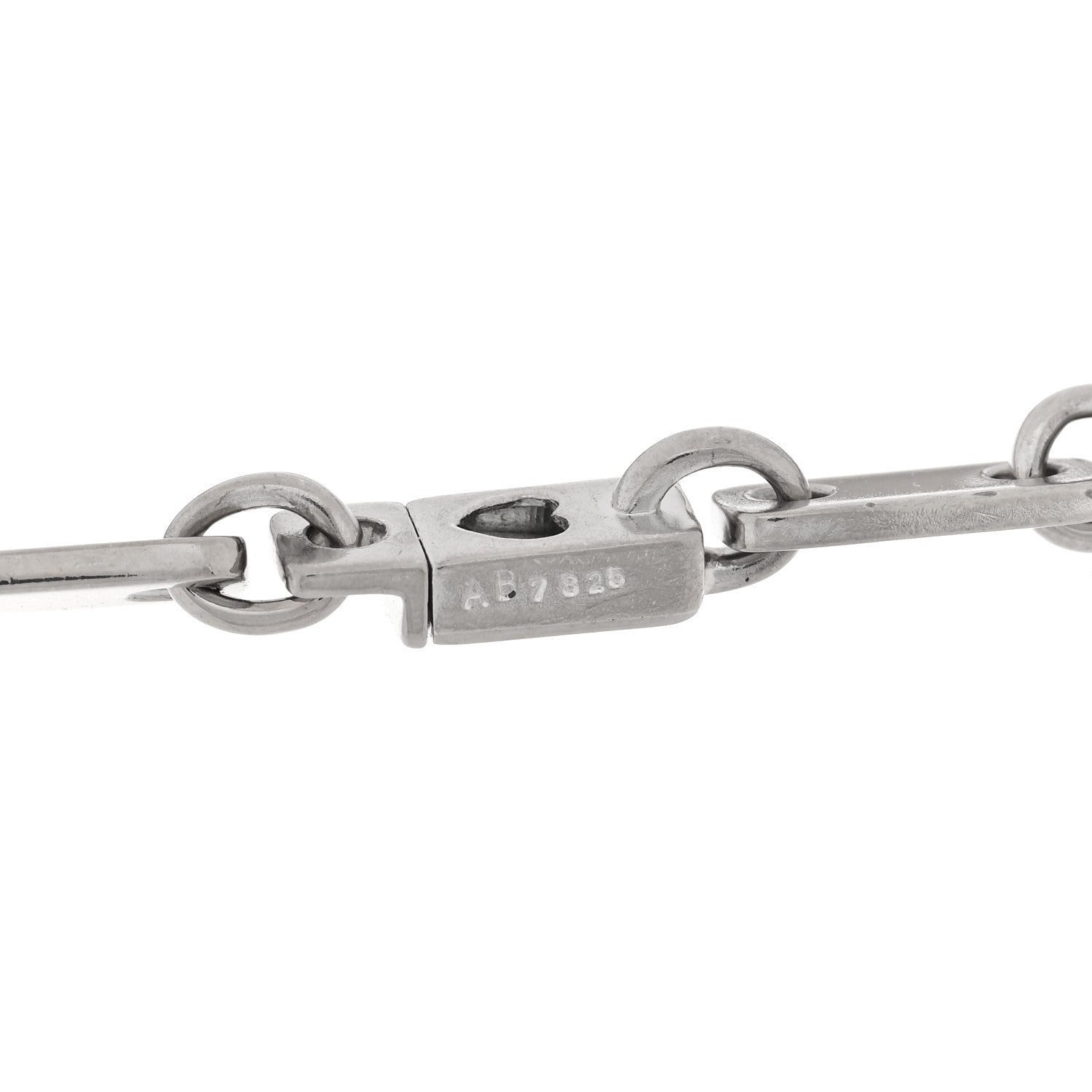 Cartier 18K White Gold 5mm Fidelity Link Bracelet 4 of 5