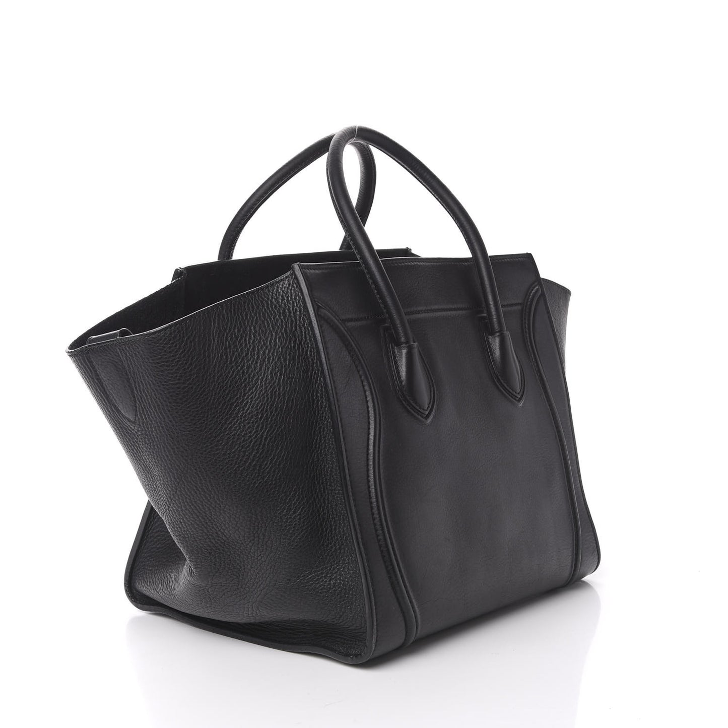 Supple Calfskin Medium Phantom Luggage Black