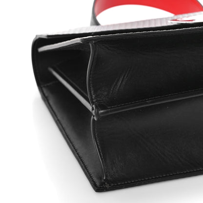 Christian Louboutin Calfskin Elisa Extra Large Resille Shoulder Bag Black 7 of 8