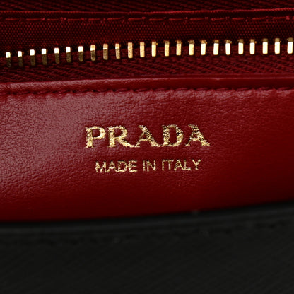 Prada Saffiano Wallet With Shoulder Strap Black 6 of 11