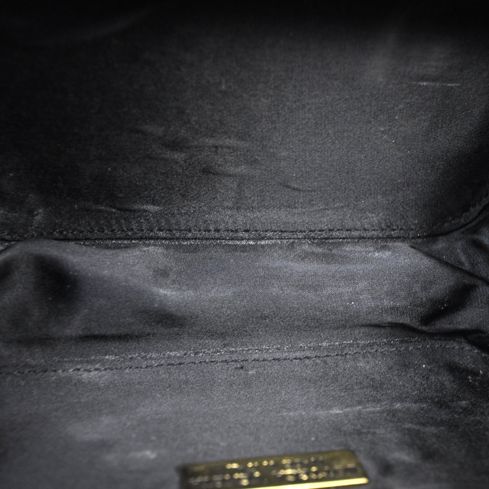 Vintage Crocodile Box Clutch Black