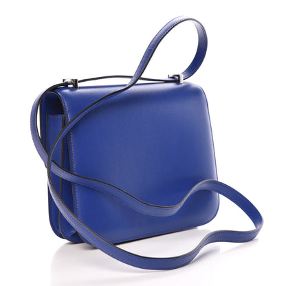 Hermes Tadelakt Constance 18 Bleu Electrique 3 of 19