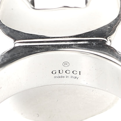 Gucci Sterling Silver Enamel Orso Ring 53 6.25 5 of 7