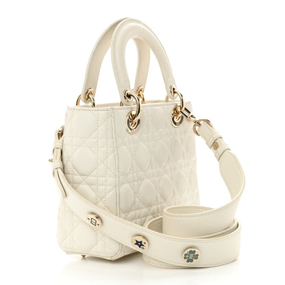Christian Dior Lambskin Cannage Small Lucky Badges My Lady Dior White 3 of 17