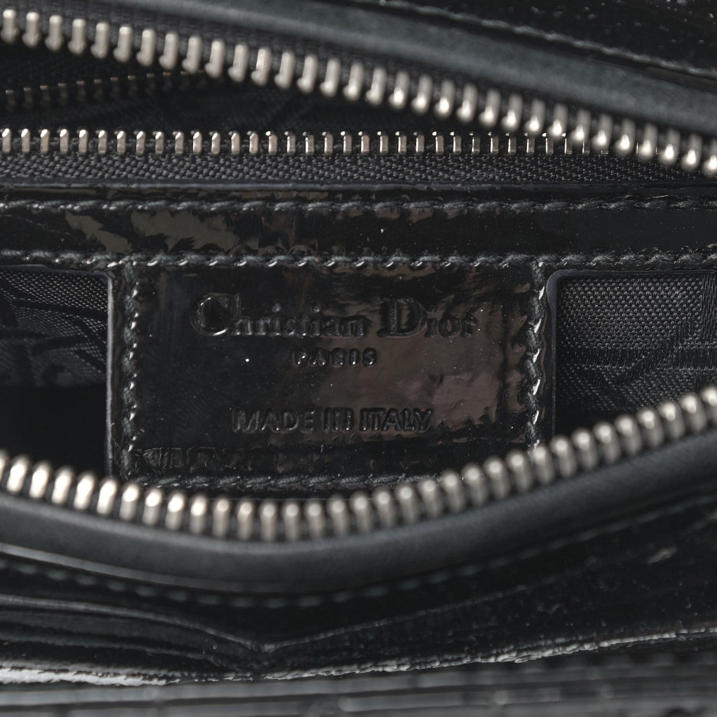 Patent Cannage Medium Lady Dior Black