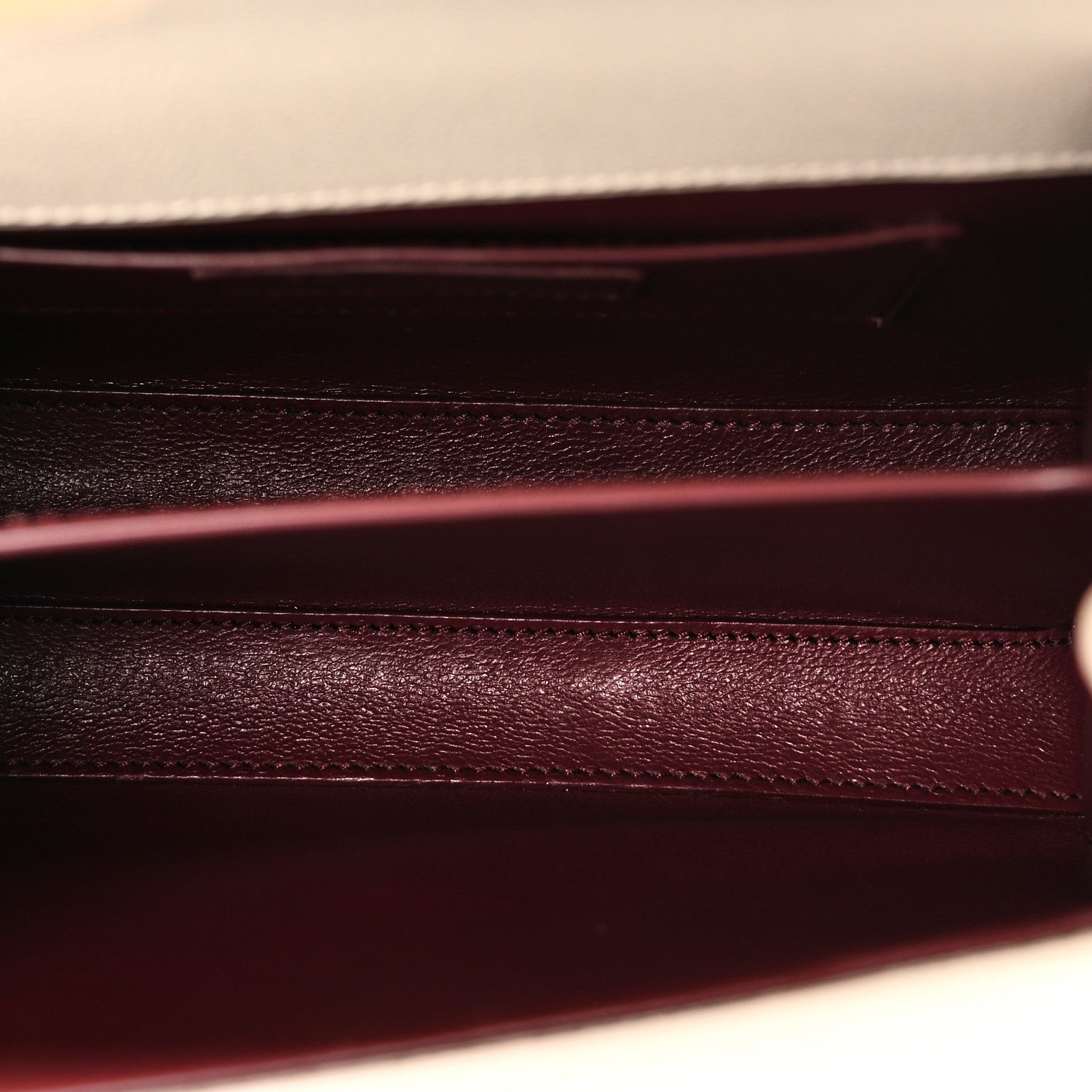 Saint Laurent Grain de Poudre Mini Classic Monogram Cassandra Top Handle Crema Soft Rouge Legion 5 of 11