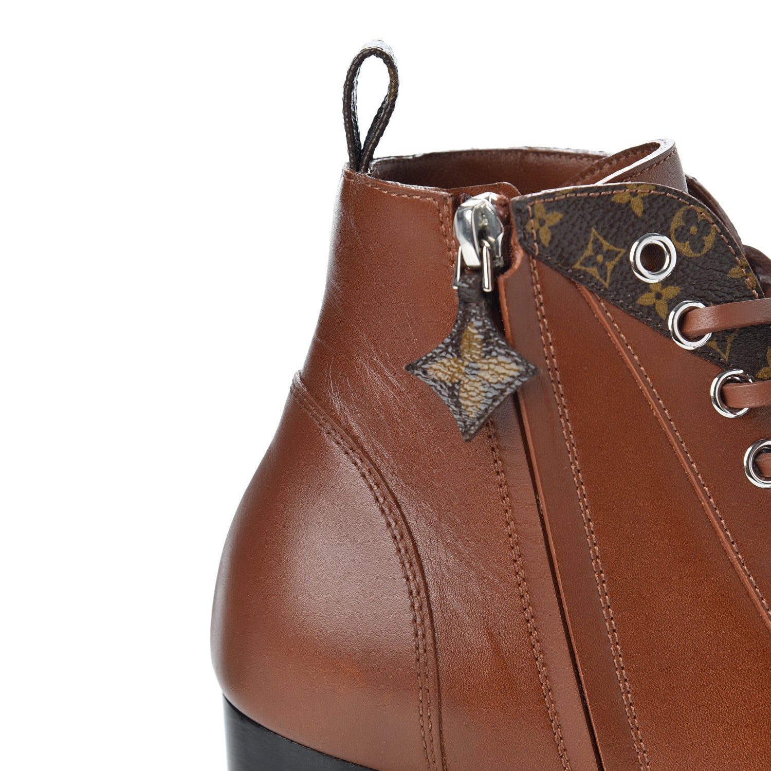 Louis Vuitton Calfskin Monogram Star Trail Ankle Boots 36 Cognac 10 of 12