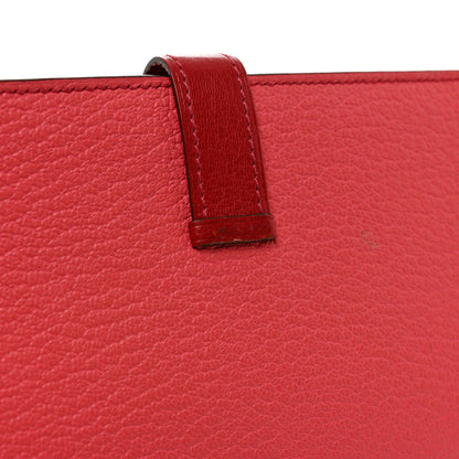 Hermes Chèvre Mysore Bi-Color Bearn Gusset Wallet Rose Lipstick Rouge Casaque 8 of 10