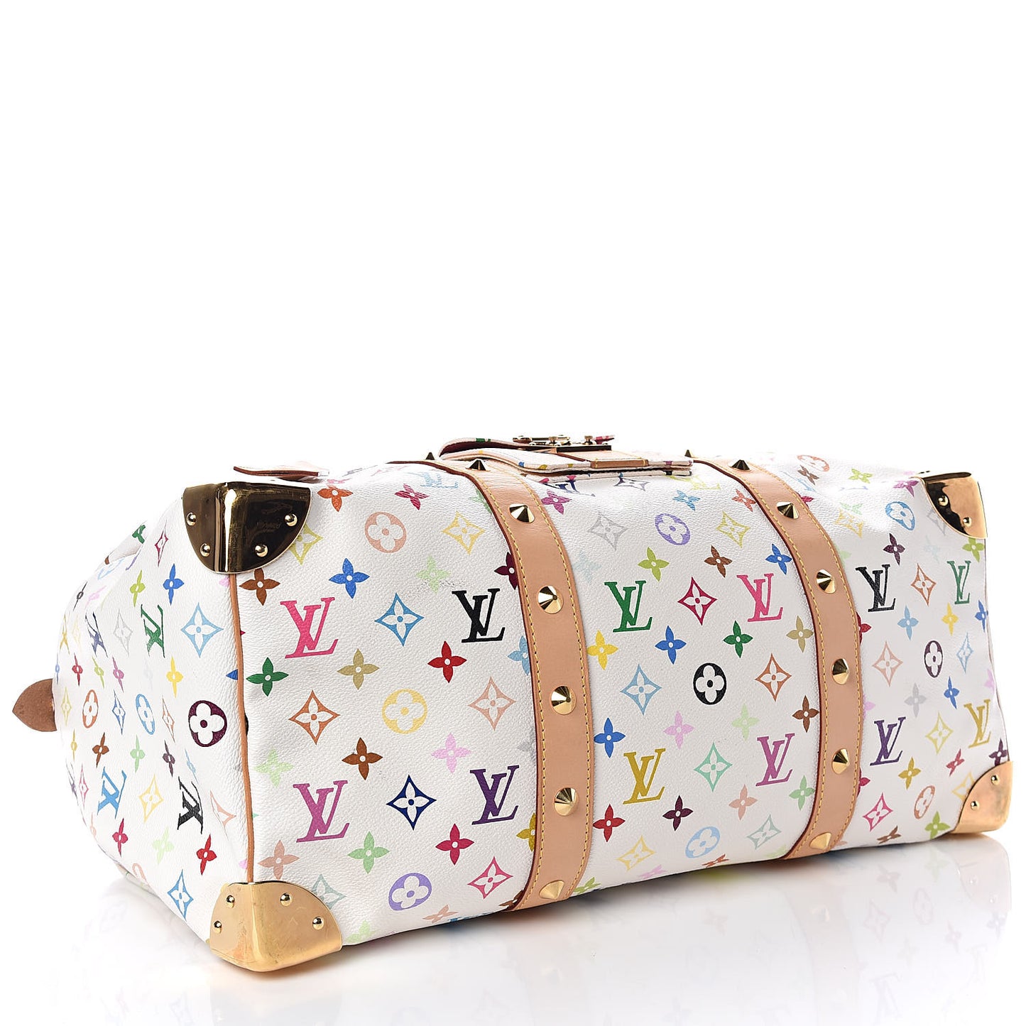 Monogram Multicolor Keepall 45 White