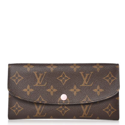 Louis Vuitton Monogram Emilie Wallet Rose Ballerine 1 of 7