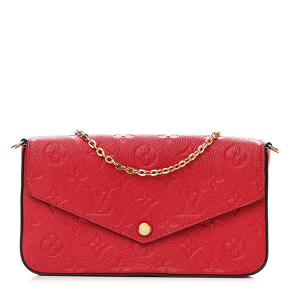 Louis Vuitton Empreinte Pochette Felicie Chain Wallet Scarlet 1 of 12