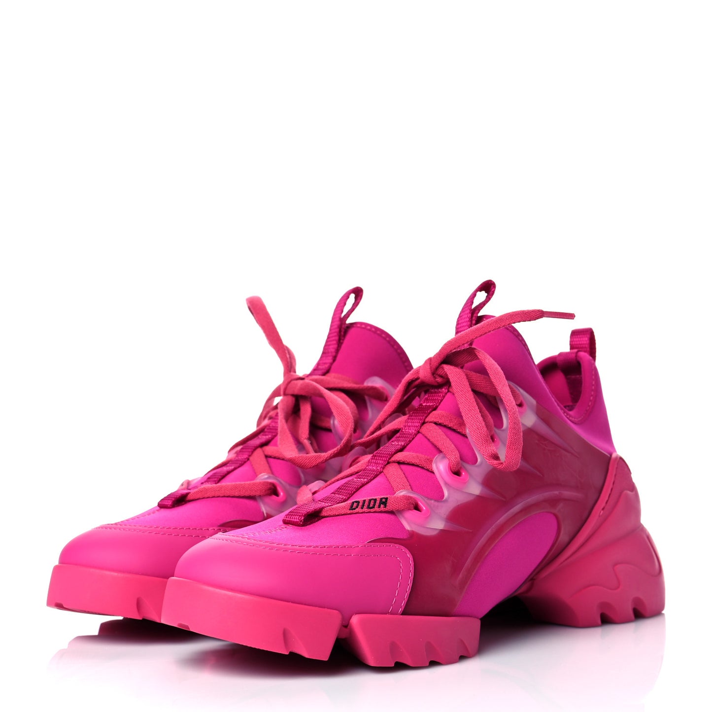 Neoprene Rubber Womens D-Connect Sneakers 37.5 Fuchsia