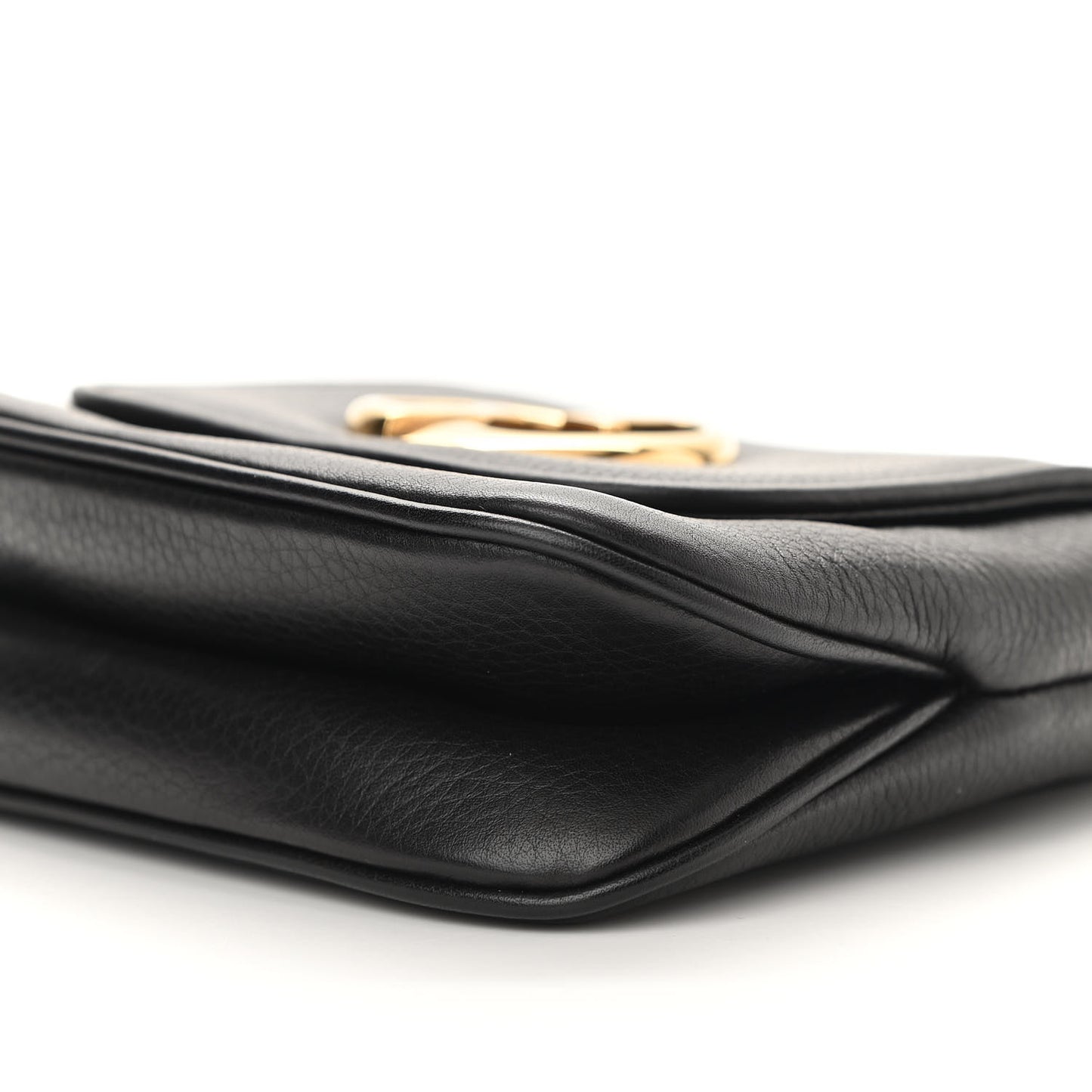 Pebbled Calfskin Small 1973 Chain Shoulder Bag Black