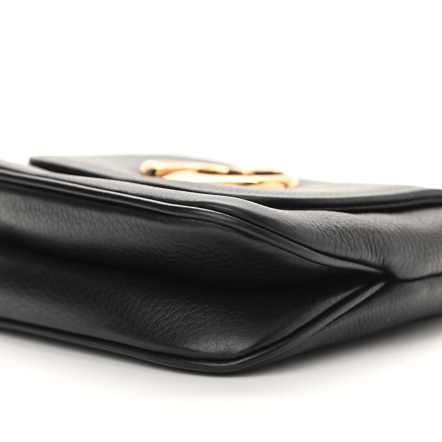 Gucci Pebbled Calfskin Small 1973 Chain Shoulder Bag Black 11 of 12
