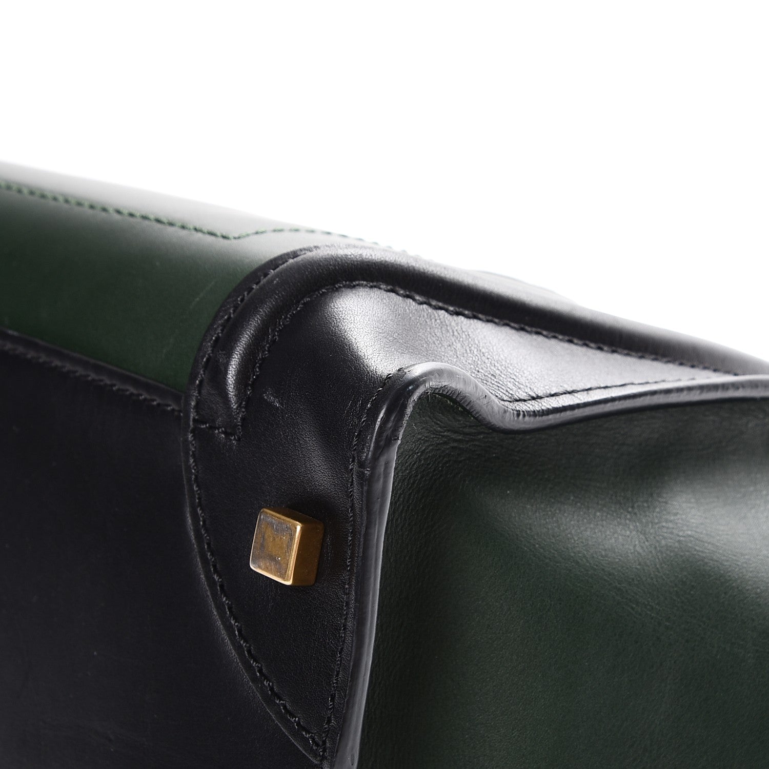 Celine Smooth Calfskin Mini Tri-Color Luggage Forest 10 of 12