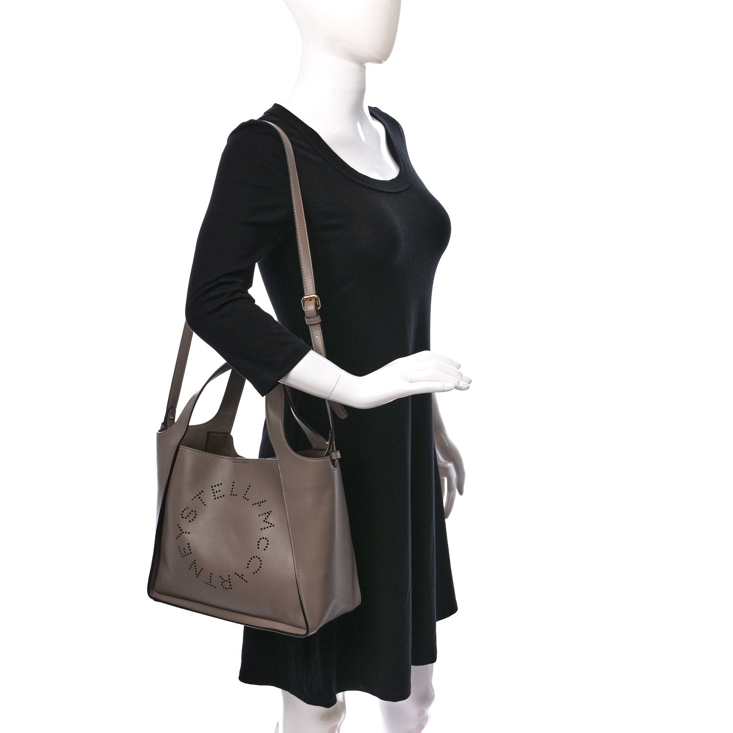 Stella McCartney Eco Alter Nappa East West Perforated Tote Moss 2 of 9