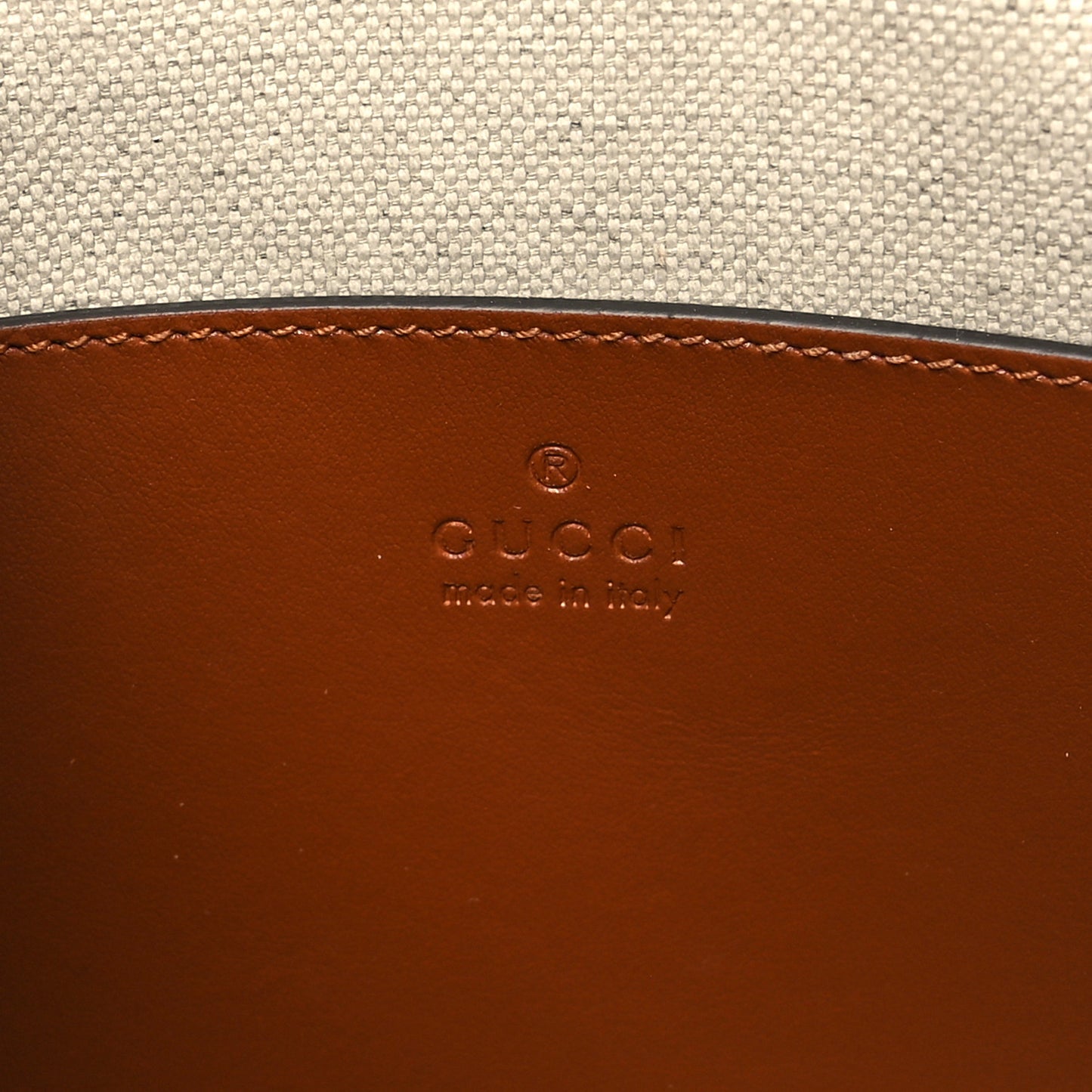 Calfskin GG Matelasse Pouch Brown