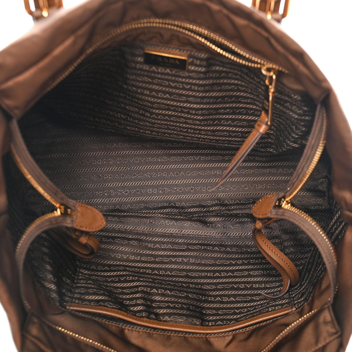 Tessuto Nylon Saffiano Shopping Tote Corinto