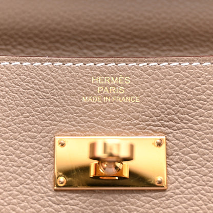 Hermes Evercolor Kelly Wallet To Go Etoupe 5 of 9