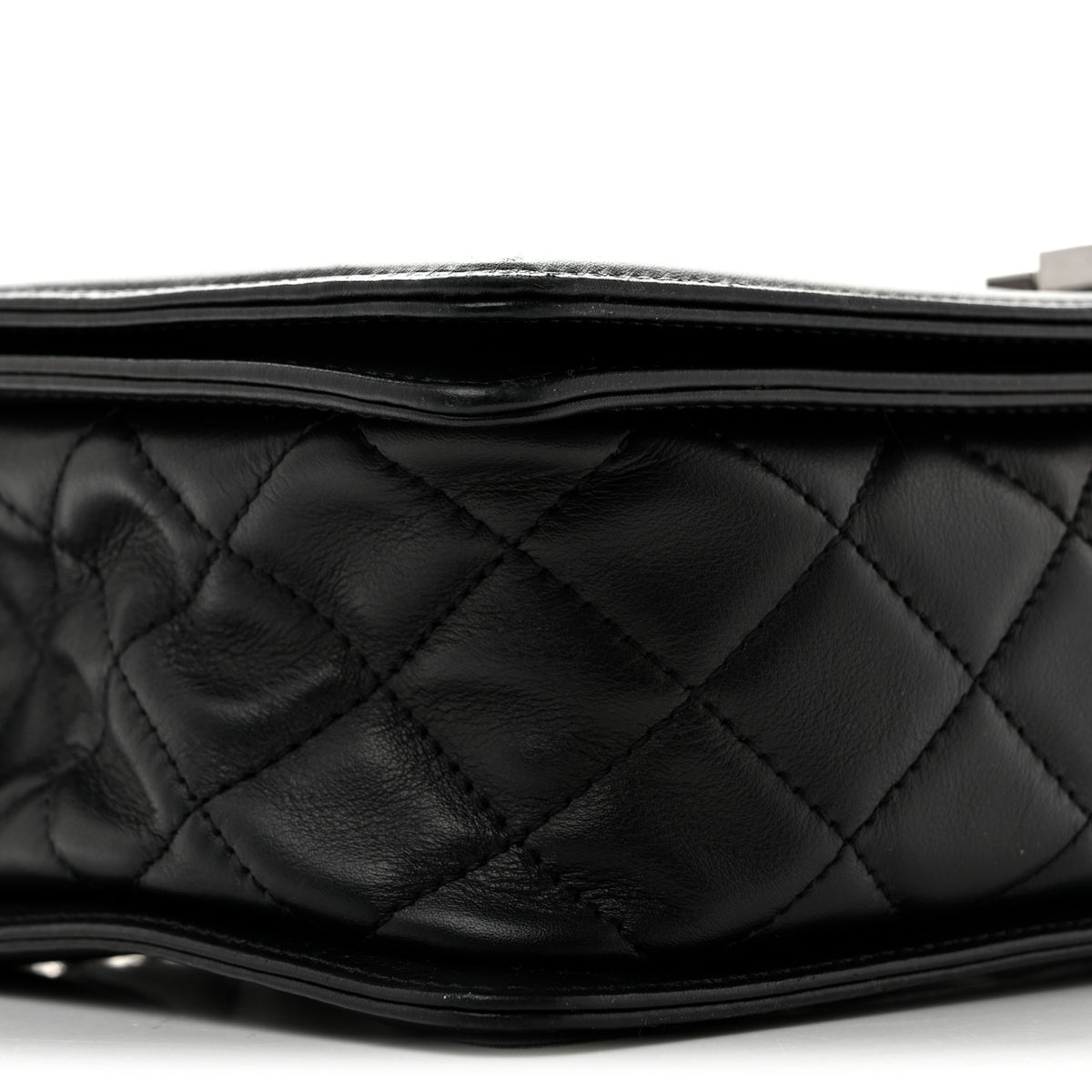 Chanel Calfskin Chevron Quilted  New Medium Boy Flap Black 9 of 12