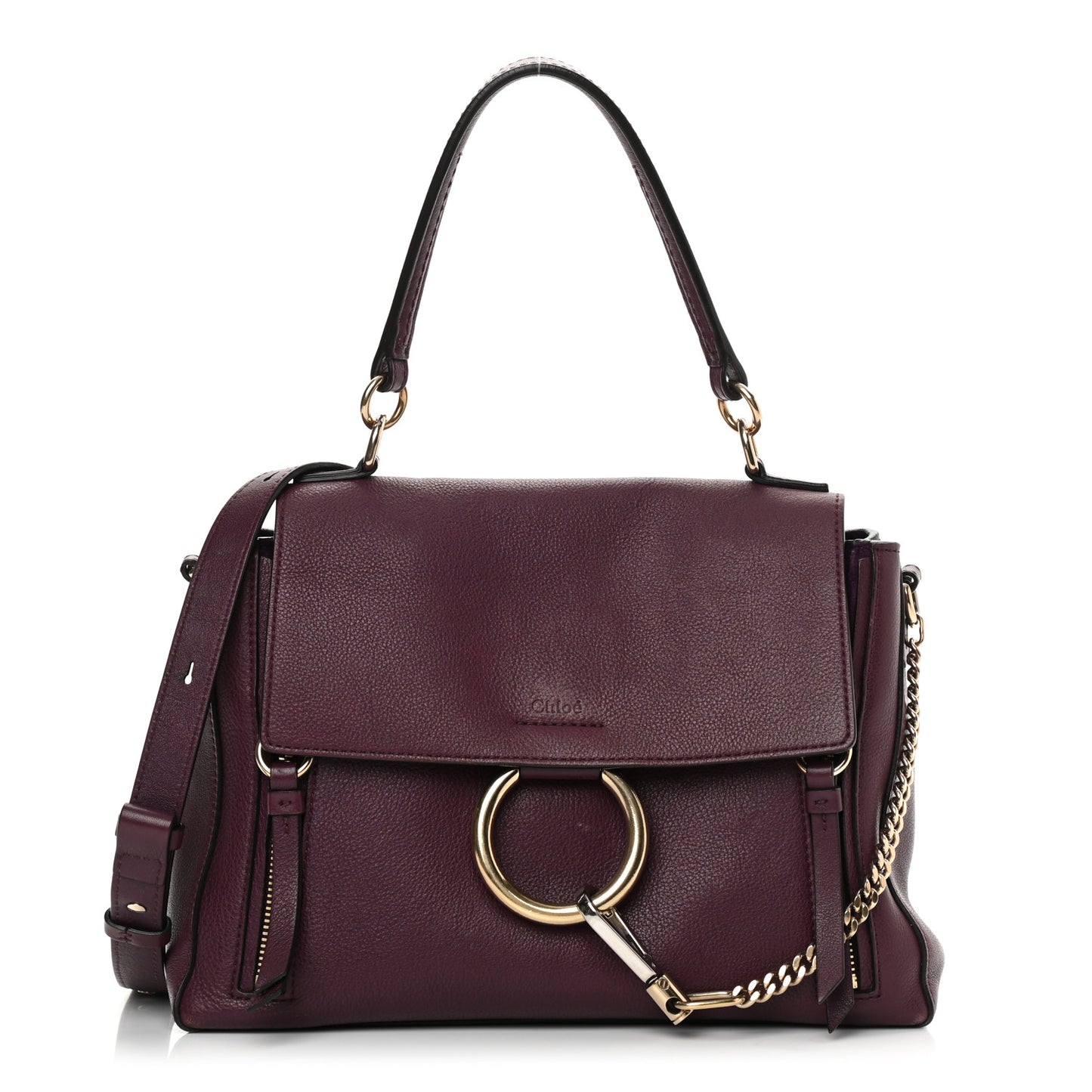 Calfskin Small Faye Day Shoulder Bag Intense Violine