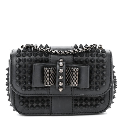 Christian Louboutin Calfskin Spikes Sweety Charity Crossbody Bag Black 1 of 9