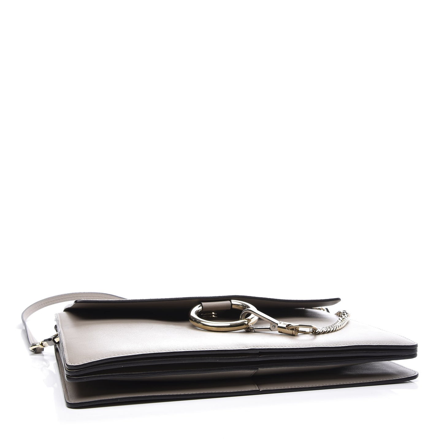 Calfskin Suede Medium Faye Shoulder Bag Motty Grey