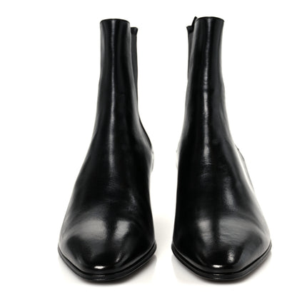Saint Laurent Incrociato Muriel Vassili 60 Ankle Zip Boots 37.5 Black 3 of 10