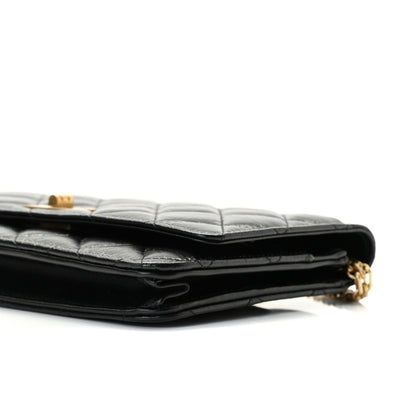 Chanel Aged Calfskin Quilted Reissue Wallet On Chain WOC Black 6 of 12