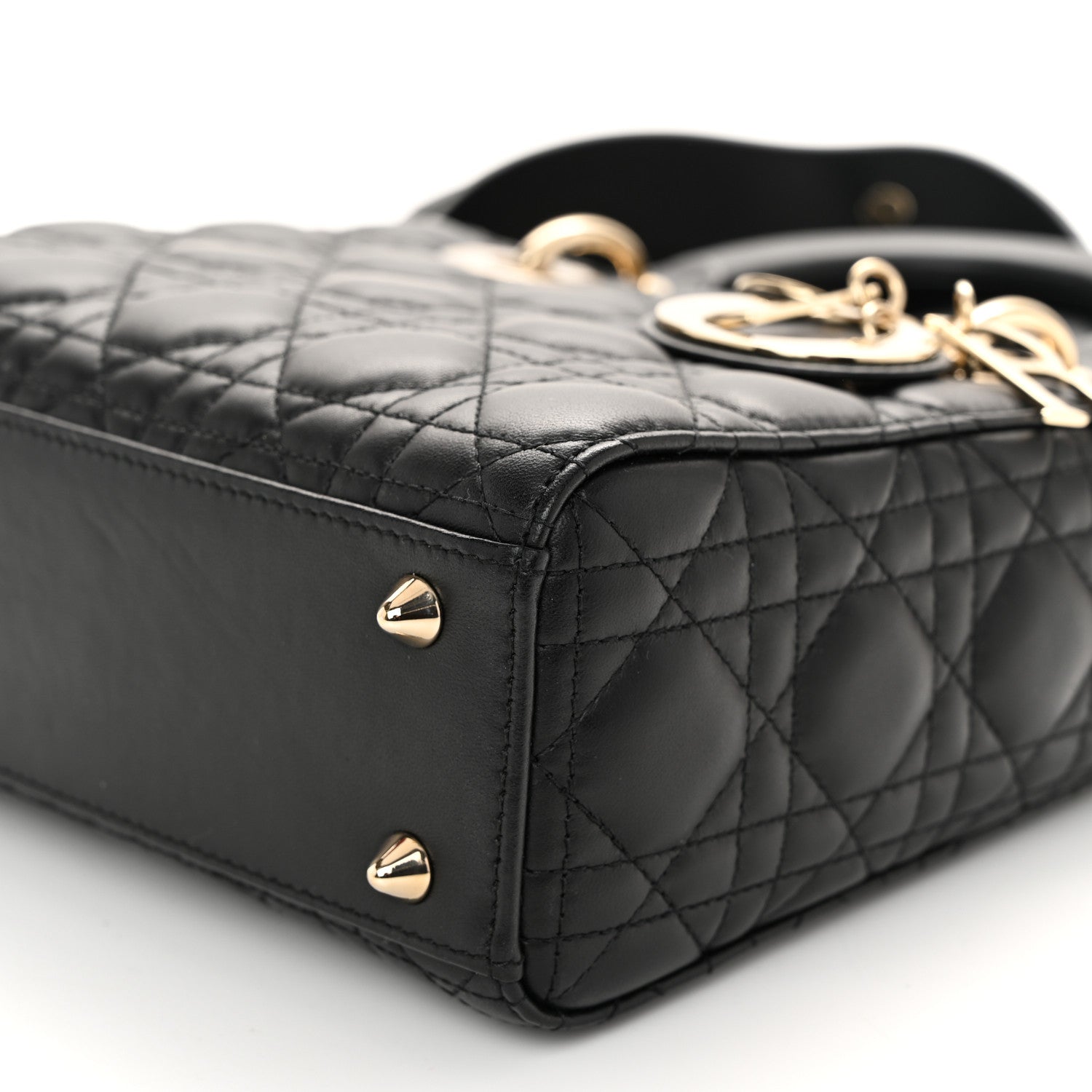 Christian Dior Lambskin Cannage Small My ABCDior Lady Dior Black 9 of 11