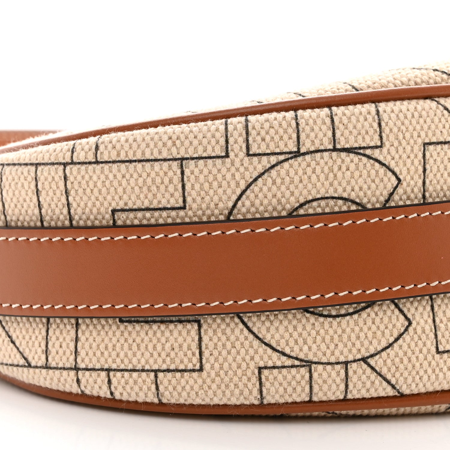 Celine Canvas Calfskin All Over Print Medium Ava Shoulder Bag Natural Tan 9 of 10