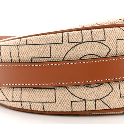 Celine Canvas Calfskin All Over Print Medium Ava Shoulder Bag Natural Tan 9 of 10