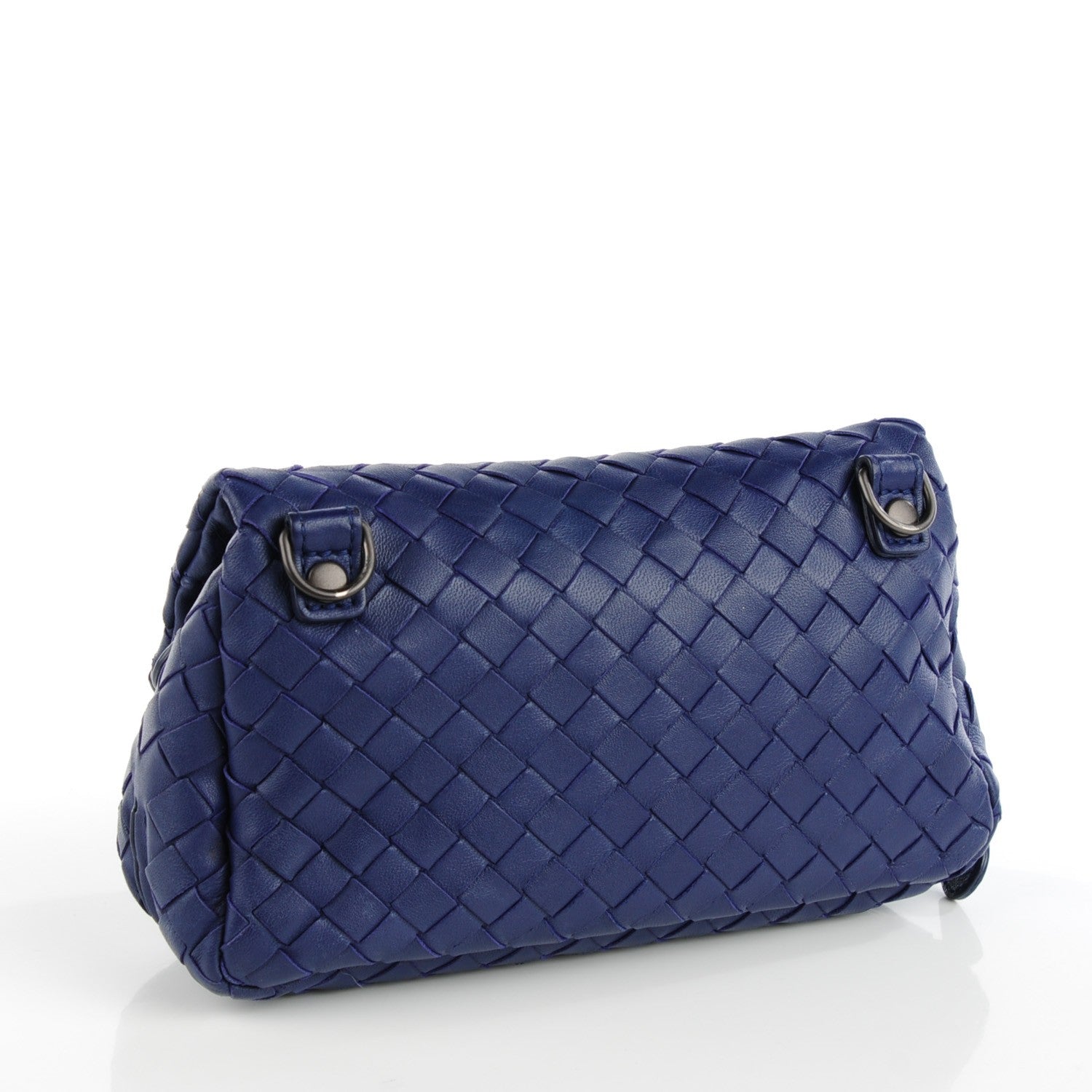 Bottega Veneta Nappa Intrecciato Messenger Bag Atlantic Blue 3 of 8