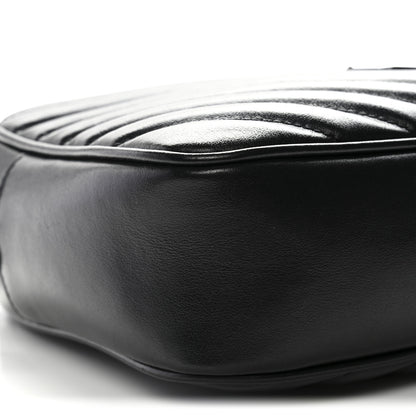 Saint Laurent Calfskin Matelasse Monogram Monochrome Lou Camera Bag Black 9 of 10