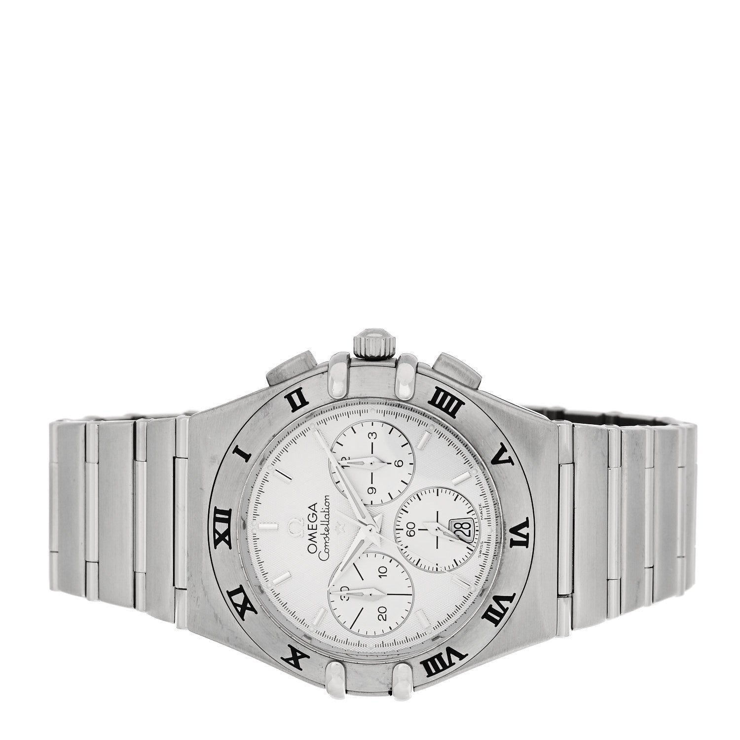 Omega Stainless Steel 39mm Constellation Double Eagle Chronograph Quartz Watch White 1542.30.00 2 of 4