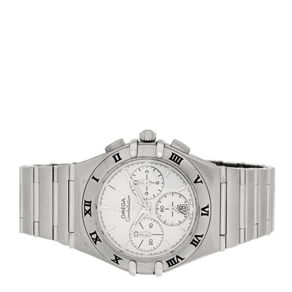 Omega Stainless Steel 39mm Constellation Double Eagle Chronograph Quartz Watch White 1542.30.00 2 of 4
