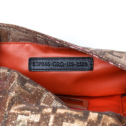Fendi Metallic Lurex Zucca Mia Pochette Arancio 10 of 17