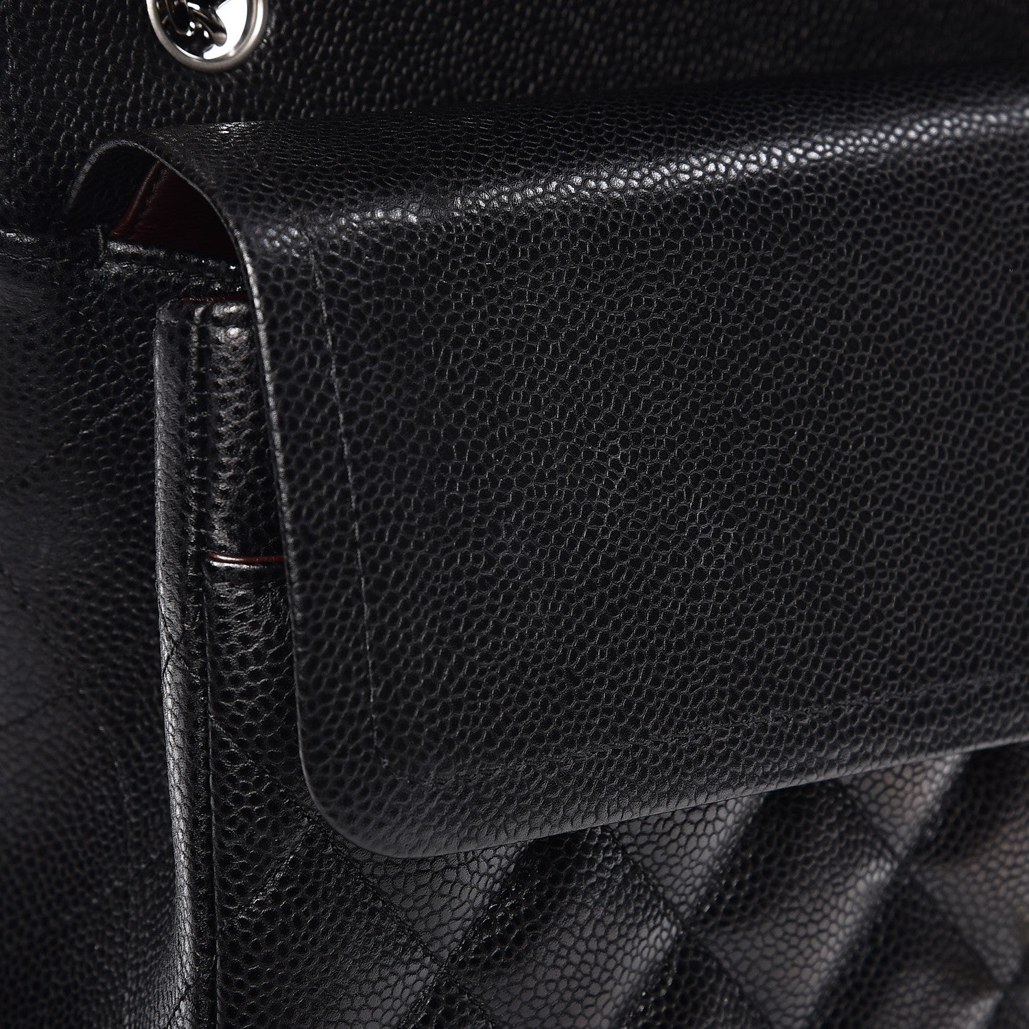 Chanel Caviar Quilted Jumbo Double Flap Black 7 of 9