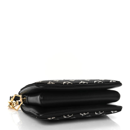 Louis Vuitton Satin Beaded Embroidered Monogram Coussin BB Black 4 of 9