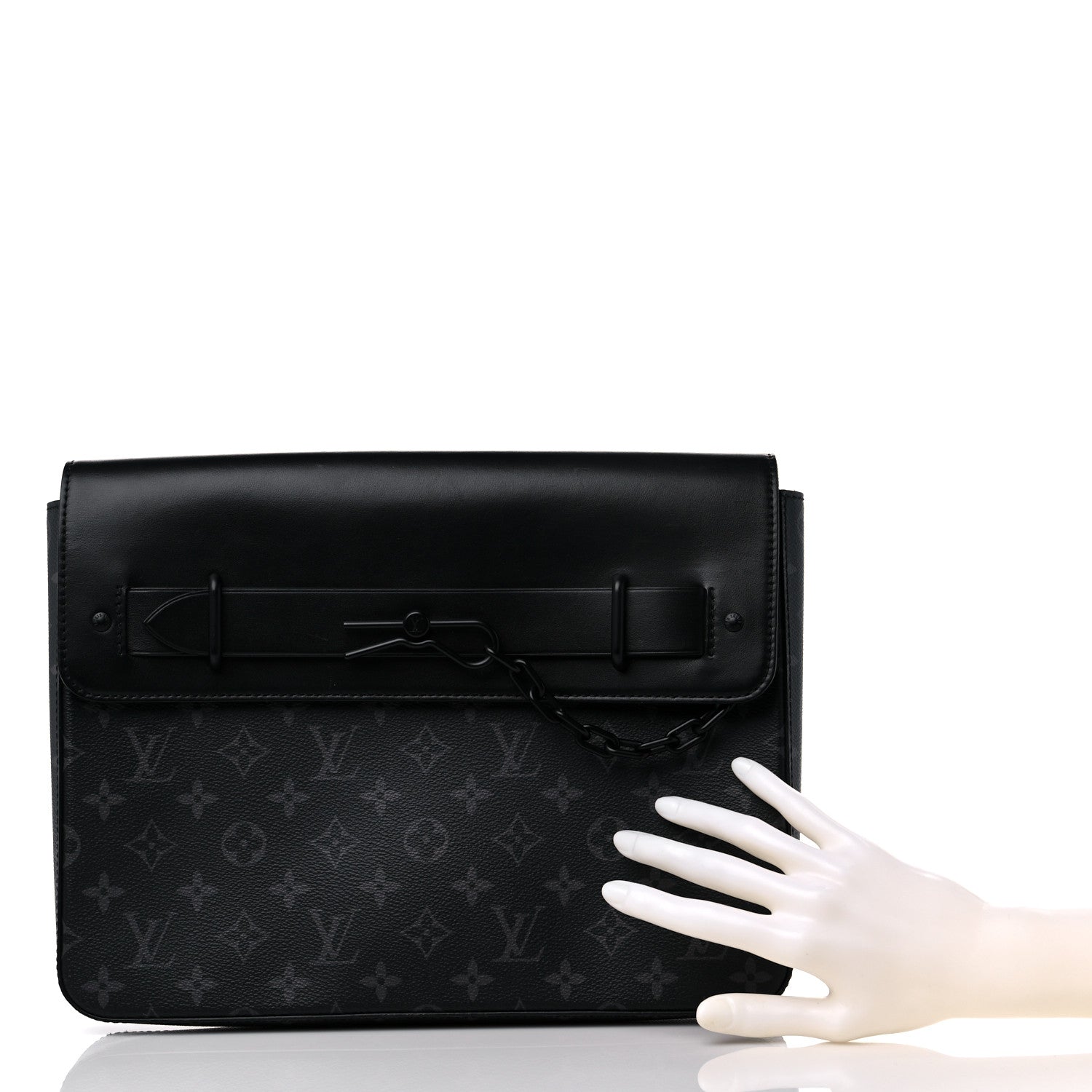 Louis Vuitton Monogram Eclipse Pochette Steamer 2 of 13