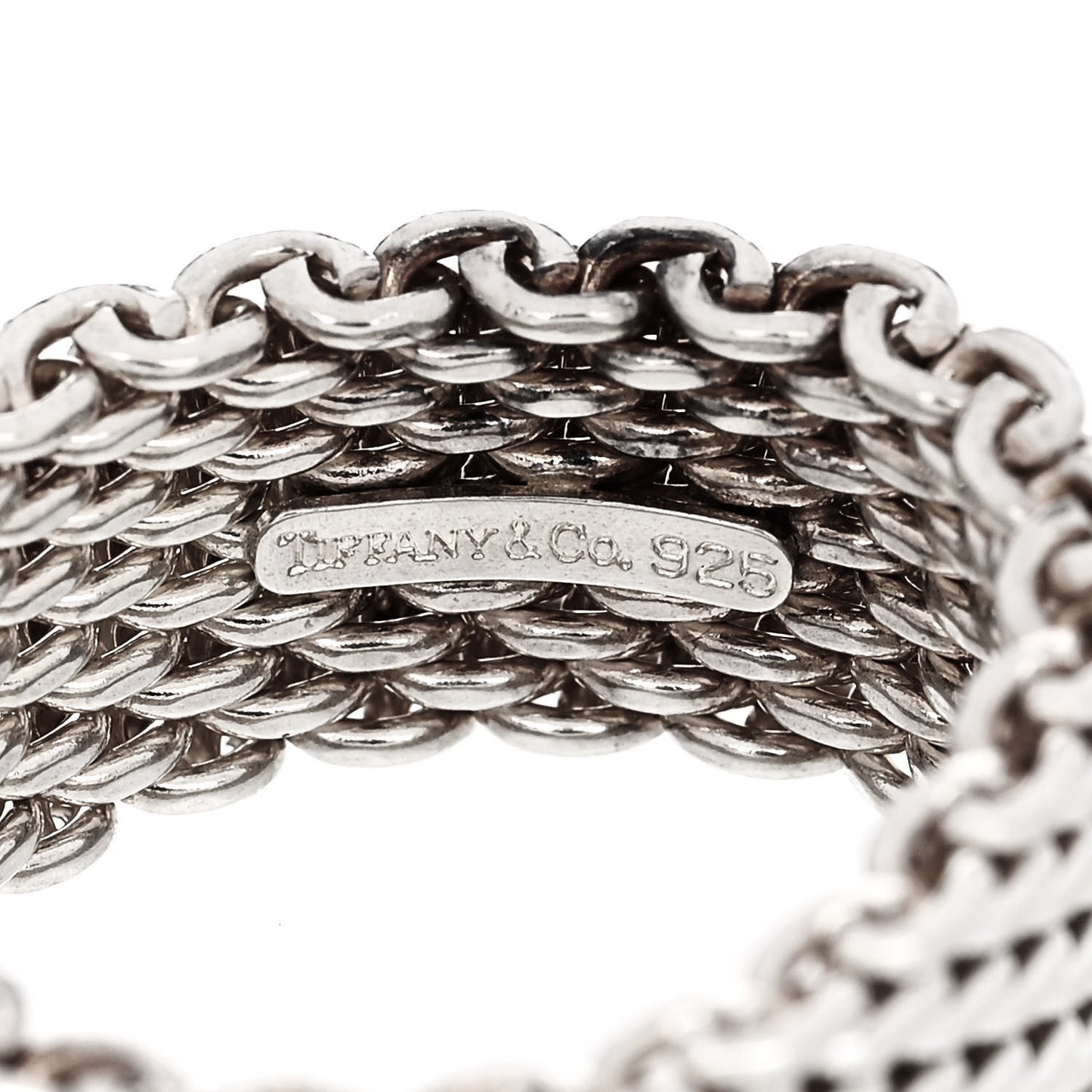 Sterling Silver Somerset Mesh Ring 56 7.5