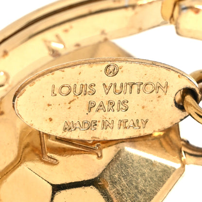 Louis Vuitton Metal LV Facettes Bag Charm Key Holder Gold 3 of 4