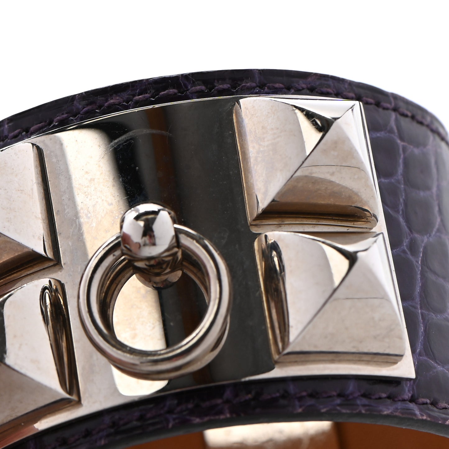 Shiny Alligator Collier De Chien CDC Bracelet S Amethyst