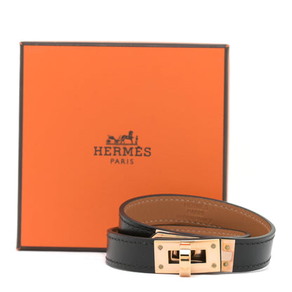 Hermes Box Kelly Double Tour Bracelet T3 Black 9 of 9