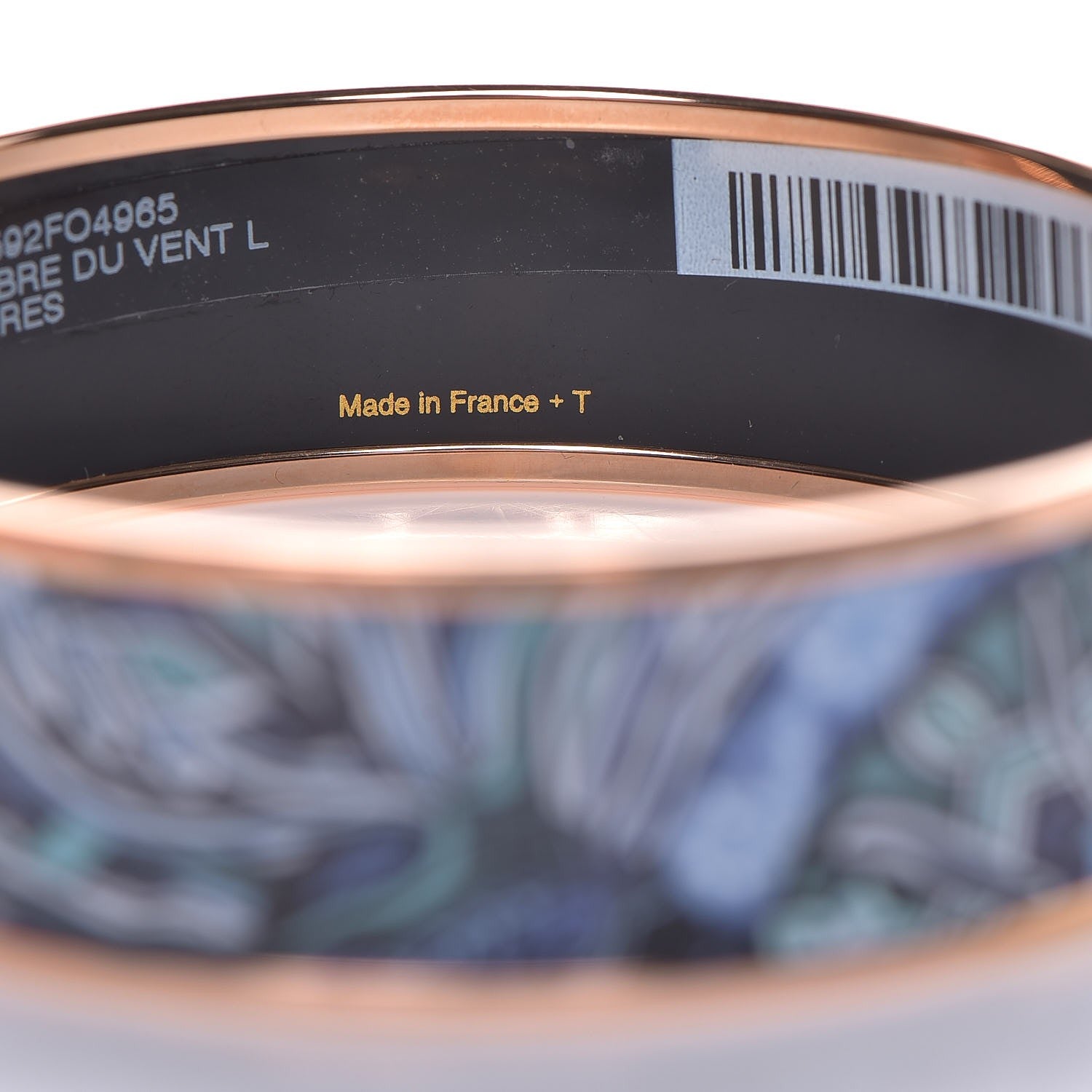Hermes Enamel Printed Wide Larbe Du Vent Bracelet 65 Encres 5 of 8