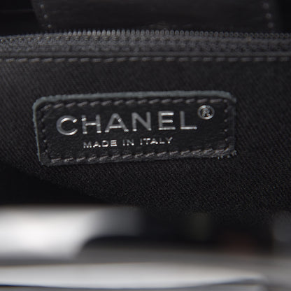 Chanel Glazed Calfskin Quilted Large CC Delivery Tote Black 8 of 10