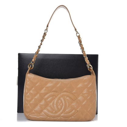 Chanel Caviar Quilted Hobo Beige 16 of 16